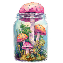 Load image into Gallery viewer, Glass Bottle Mushroom House 30*30CM (canvas) Partial Special-Shaped Drill Diamond Painting
