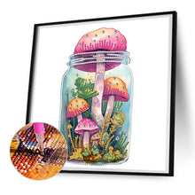 Load image into Gallery viewer, Glass Bottle Mushroom House 30*30CM (canvas) Partial Special-Shaped Drill Diamond Painting
