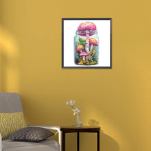 Load image into Gallery viewer, Glass Bottle Mushroom House 30*30CM (canvas) Partial Special-Shaped Drill Diamond Painting
