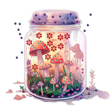 Load image into Gallery viewer, Glass Bottle Mushroom House 30*30CM (canvas) Partial Special-Shaped Drill Diamond Painting
