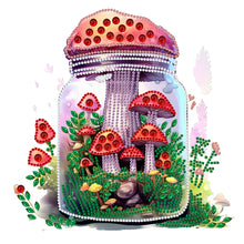 Load image into Gallery viewer, Glass Bottle Mushroom House 30*30CM (canvas) Partial Special-Shaped Drill Diamond Painting
