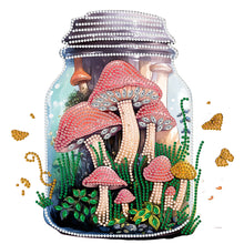 Load image into Gallery viewer, Glass Bottle Mushroom House 30*30CM (canvas) Partial Special-Shaped Drill Diamond Painting
