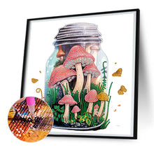 Load image into Gallery viewer, Glass Bottle Mushroom House 30*30CM (canvas) Partial Special-Shaped Drill Diamond Painting
