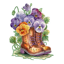 Load image into Gallery viewer, Flower Boots 30*40CM (canvas) Partial Special-Shaped Drill Diamond Painting
