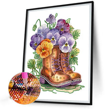 Load image into Gallery viewer, Flower Boots 30*40CM (canvas) Partial Special-Shaped Drill Diamond Painting
