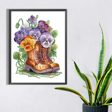 Load image into Gallery viewer, Flower Boots 30*40CM (canvas) Partial Special-Shaped Drill Diamond Painting
