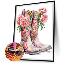 Load image into Gallery viewer, Flower Boots 30*40CM (canvas) Partial Special-Shaped Drill Diamond Painting
