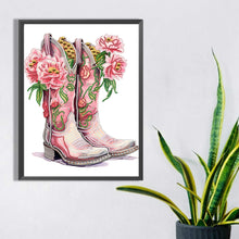 Load image into Gallery viewer, Flower Boots 30*40CM (canvas) Partial Special-Shaped Drill Diamond Painting
