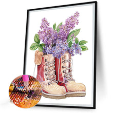 Load image into Gallery viewer, Flower Boots 30*40CM (canvas) Partial Special-Shaped Drill Diamond Painting
