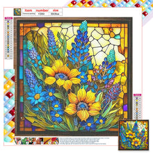 Load image into Gallery viewer, Flower Glass Painting 35*35CM (canvas) Full Square Drill Diamond Painting
