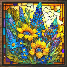 Load image into Gallery viewer, Flower Glass Painting 35*35CM (canvas) Full Square Drill Diamond Painting
