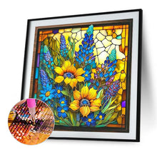 Load image into Gallery viewer, Flower Glass Painting 35*35CM (canvas) Full Square Drill Diamond Painting
