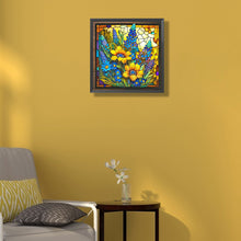 Load image into Gallery viewer, Flower Glass Painting 35*35CM (canvas) Full Square Drill Diamond Painting
