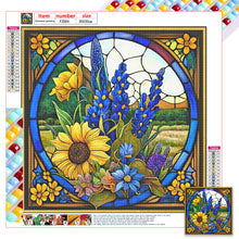 Load image into Gallery viewer, Flower Glass Painting 35*35CM (canvas) Full Square Drill Diamond Painting
