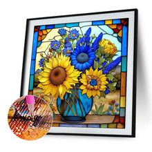 Load image into Gallery viewer, Flower Glass Painting 35*35CM (canvas) Full Square Drill Diamond Painting
