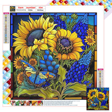 Load image into Gallery viewer, Flower Glass Painting 35*35CM (canvas) Full Square Drill Diamond Painting
