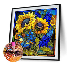 Load image into Gallery viewer, Flower Glass Painting 35*35CM (canvas) Full Square Drill Diamond Painting
