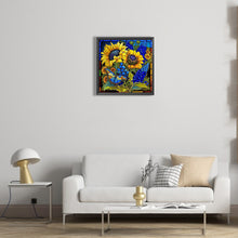 Load image into Gallery viewer, Flower Glass Painting 35*35CM (canvas) Full Square Drill Diamond Painting
