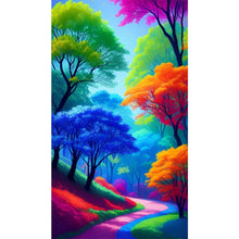 Load image into Gallery viewer, Color Tree 40*70CM (canvas) Full Round AB Drill Diamond Painting
