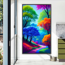 Load image into Gallery viewer, Color Tree 40*70CM (canvas) Full Round AB Drill Diamond Painting
