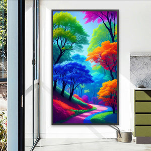 Color Tree 40*70CM (canvas) Full Round AB Drill Diamond Painting