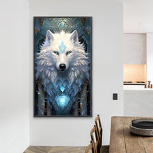 Load image into Gallery viewer, Ice Aurora Wolf 40*70CM (canvas) Full Round AB Drill Diamond Painting
