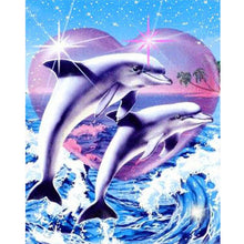 Load image into Gallery viewer, Love Dolphins 40*50CM (canvas) Full Round Drill Diamond Painting
