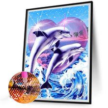 Load image into Gallery viewer, Love Dolphins 40*50CM (canvas) Full Round Drill Diamond Painting
