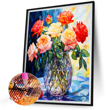 Load image into Gallery viewer, Glass Rose Rose 40*50CM (canvas) Full Round Drill Diamond Painting
