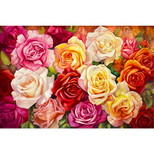 Load image into Gallery viewer, Rose Field 60*40CM (canvas) Full Round Drill Diamond Painting
