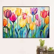 Load image into Gallery viewer, Glass Tulip Field 60*40CM (canvas) Full Round Drill Diamond Painting
