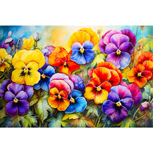 Load image into Gallery viewer, Pansy Field 60*40CM (canvas) Full Round Drill Diamond Painting
