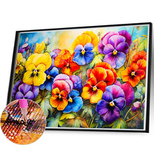 Load image into Gallery viewer, Pansy Field 60*40CM (canvas) Full Round Drill Diamond Painting
