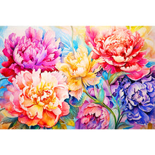 Load image into Gallery viewer, Peony Field 60*40CM (canvas) Full Round Drill Diamond Painting
