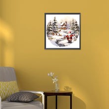 Load image into Gallery viewer, Santa In The Snow 30*30CM (canvas) Full Round Drill Diamond Painting
