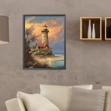 Load image into Gallery viewer, Lighthouse And Windmill 30*40CM (canvas) Full Round Drill Diamond Painting
