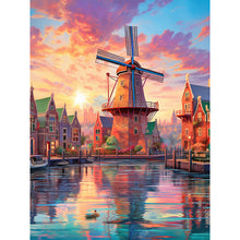 Load image into Gallery viewer, Lighthouse And Windmill 30*40CM (canvas) Full Round Drill Diamond Painting
