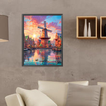 Load image into Gallery viewer, Lighthouse And Windmill 30*40CM (canvas) Full Round Drill Diamond Painting
