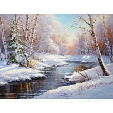 Load image into Gallery viewer, Snow Mountain 40*30CM (canvas) Full Round Drill Diamond Painting
