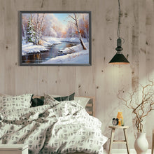 Load image into Gallery viewer, Snow Mountain 40*30CM (canvas) Full Round Drill Diamond Painting
