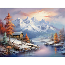 Load image into Gallery viewer, Snow Mountain 40*30CM (canvas) Full Round Drill Diamond Painting
