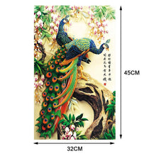 Load image into Gallery viewer, Peacock 32x45cm(canvas) partial round drill diamond painting
