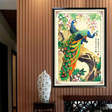 Load image into Gallery viewer, Peacock 32x45cm(canvas) partial round drill diamond painting
