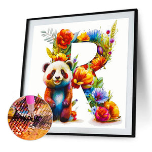 Panda¡¤R 40*40CM (canvas) Full Round Drill Diamond Painting