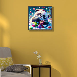 Panda Gift 40*40CM (canvas) Full Round Drill Diamond Painting