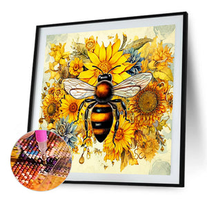 Bee 40*40CM (canvas) Full Round Drill Diamond Painting