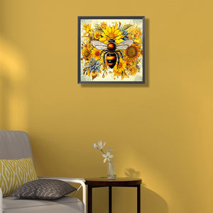 Bee 40*40CM (canvas) Full Round Drill Diamond Painting