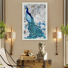 Load image into Gallery viewer, Peacock 32x45cm(canvas) partial round drill diamond painting
