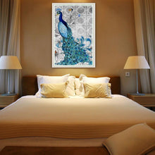 Load image into Gallery viewer, Peacock 32x45cm(canvas) partial round drill diamond painting
