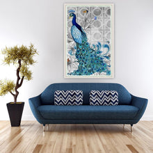Load image into Gallery viewer, Peacock 32x45cm(canvas) partial round drill diamond painting
